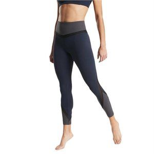 Athleta Elevation 7/8 Tight Size XS Navy Leggings Ultra High-Rise Mesh Powervita